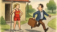 Dowcip: Od oszczepniczki odszedł mąż...