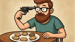 Dowcip: Hipsterska ruletka: jedno ciastko z glutenem