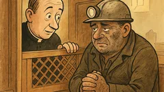 Dowcip: Górnik idzie do spowiedzi...