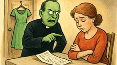 Dowcip: Pastor zobaczył rachunek za sukienkę żony