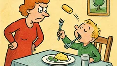 Dowcip: Nie baw się jedzeniem, powiedziała mama