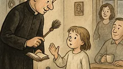 Dowcip: Ksiądz z kolędą pyta dziewczynkę