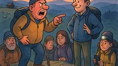 Dowcip: Grupa turystów błądzi w górach…