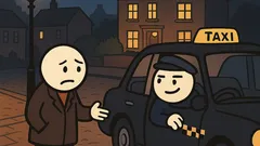 Dowcip: Facet prosi o latarkę w taksówce