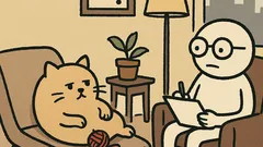 Dowcip: Czym bawi się kot psychiatry?