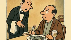 Dowcip: Kelner podchodzi do gościa w restauracji