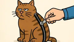 Dowcip: Co robi skompresowany kot?