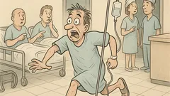 Dowcip: Pacjent ucieka sprzed operacji
