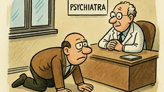 Dowcip: Do gabinetu wczołguje się człowiek