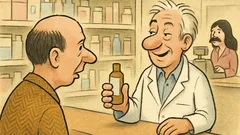 Dowcip: Ma pan środek na porost włosów?