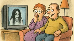 Dowcip: Mąż z żoną oglądają horror