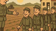 Dowcip: Sierżant zbiera kompanię na wykopki