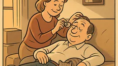 Dowcip: Zdejmuję mężowi okulary na kanapie