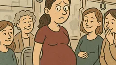 Dowcip: W ciąży uśmiechów coraz więcej…