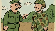 Dowcip: Sierżant szuka żołnierza z kamuflażu