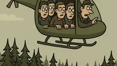 Dowcip: Leci śmigłowiec z młodymi specjalistami...