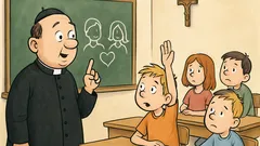 Dowcip: Na religii ksiądz mówi o małżeństwie