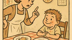 Dowcip: Jasiu, zachowujesz się jak prosię!