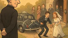 Dowcip: Proboszcz wraca po ślubie i…