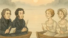 Dowcip: Mickiewicz i Puszkin płyną we mgle