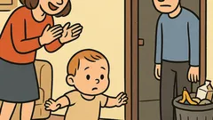 Dowcip: Kochanie, nasz synek już chodzi!